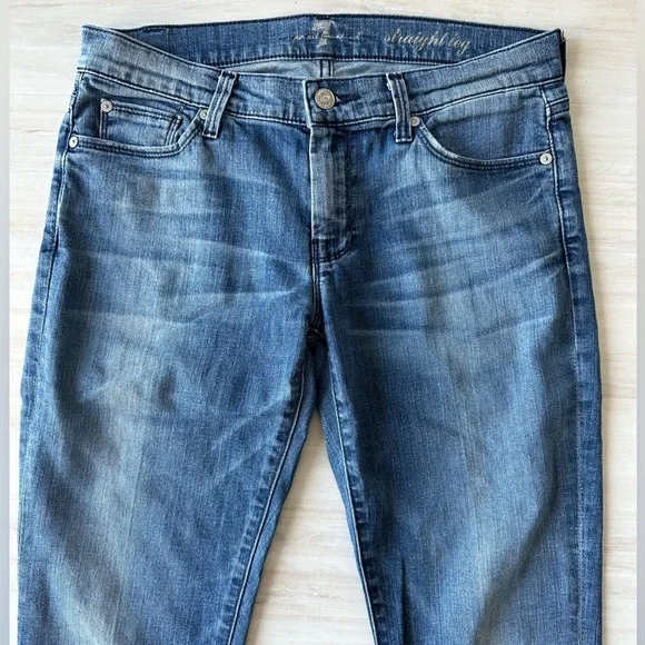 7 For All Man Kind Straight Leg Jeans - Picture 2 of 8